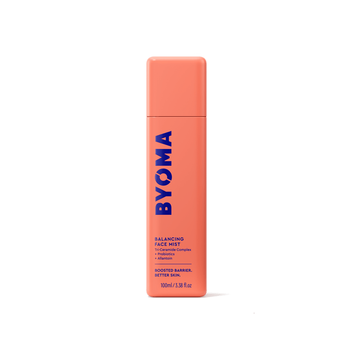 Une bouteille BYOMA Balancing Face Mist, vue de face sur fond blanc.