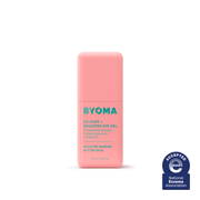 Une bouteille de Byoma De-Puff + Brighten Eye Gel.