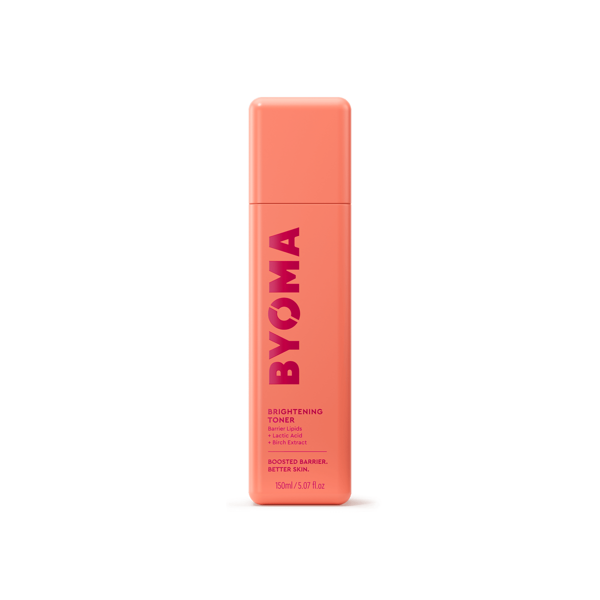 Tonique éclaircissant BYOMA dans une bouteille orange. 