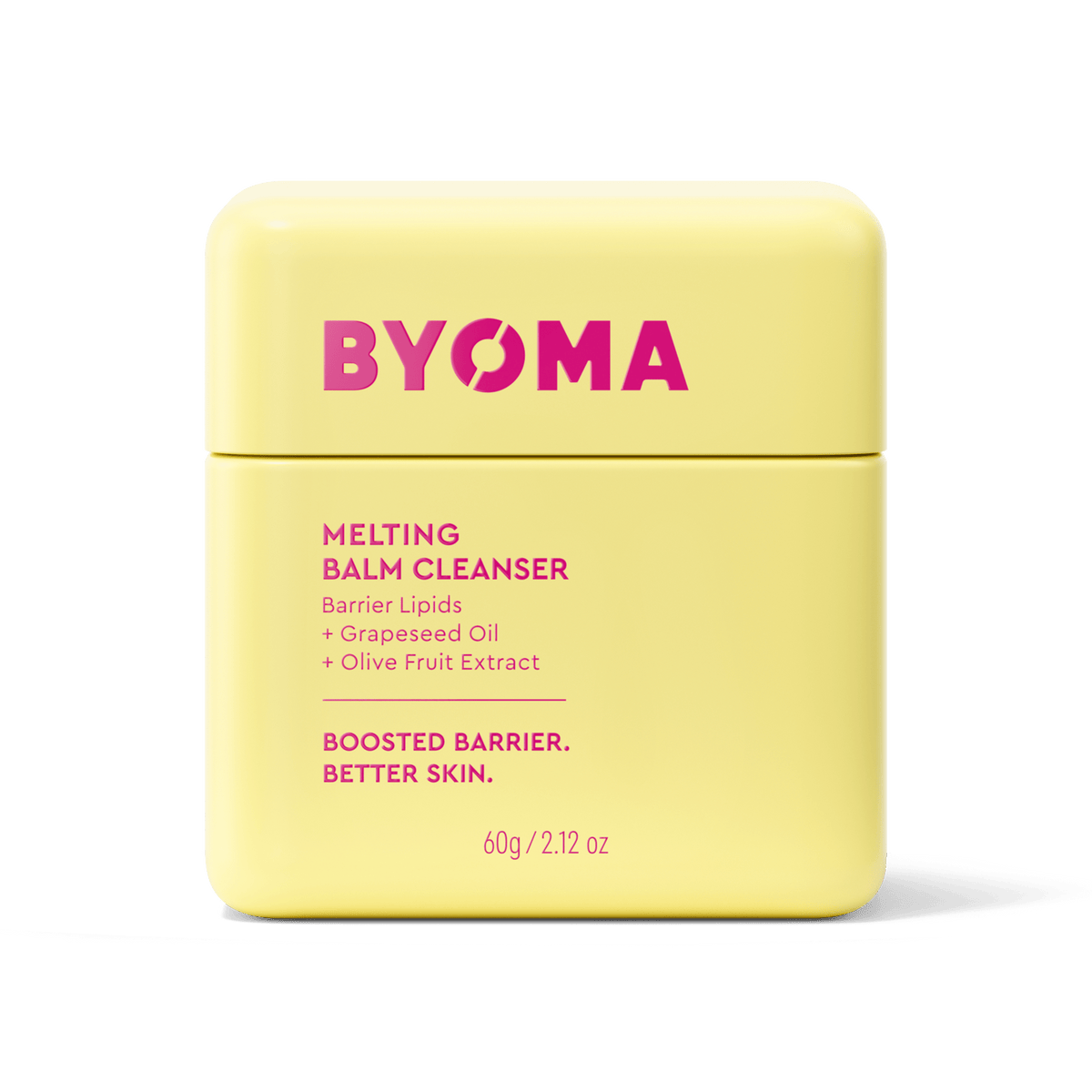 Pot jaune de baume nettoyant fondant BYOMA.