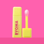 Un flacon d'huile pour les lèvres BYOMA Liptide pH avec son applicateur retiré.