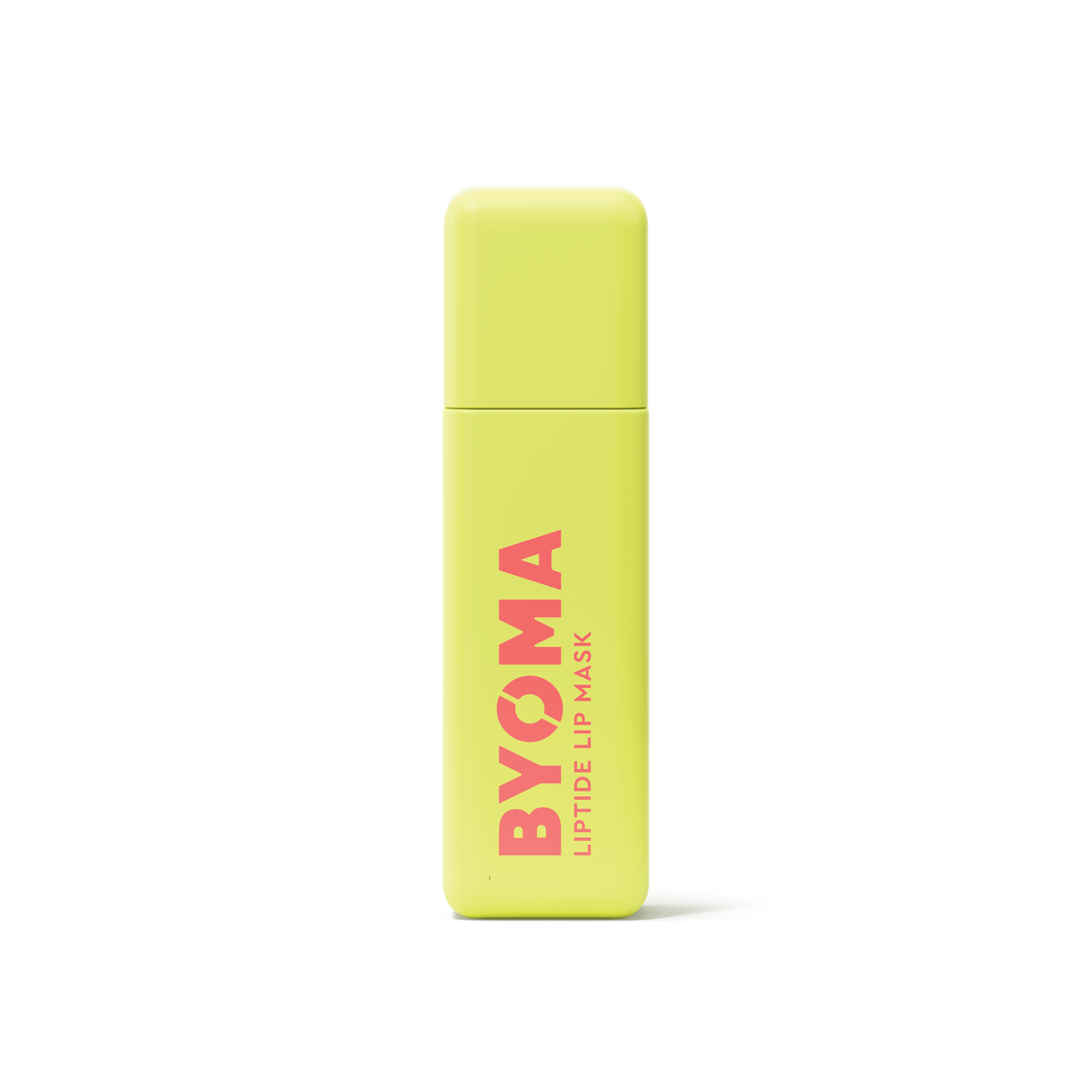 Masque pour les lèvres BYOMA Liptide dans un flacon jaune élégant.