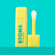 Un flacon d'huile pour les lèvres BYOMA Liptide avec son applicateur retiré.